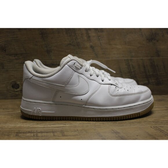 Nike Air Force 1 '07 low top OG white‎ leather gum sole athletic sneakers 11.5 - Picture 4 of 16